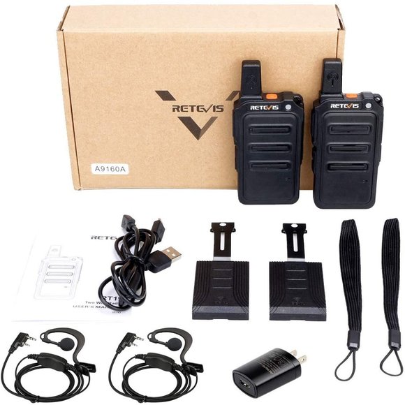 Retevis RT19 Set of 2 Ultra-Slim Two Way Radios - Picture 1 of 7